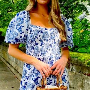 NWT Anna Cate Cotton Print MIDI Dress